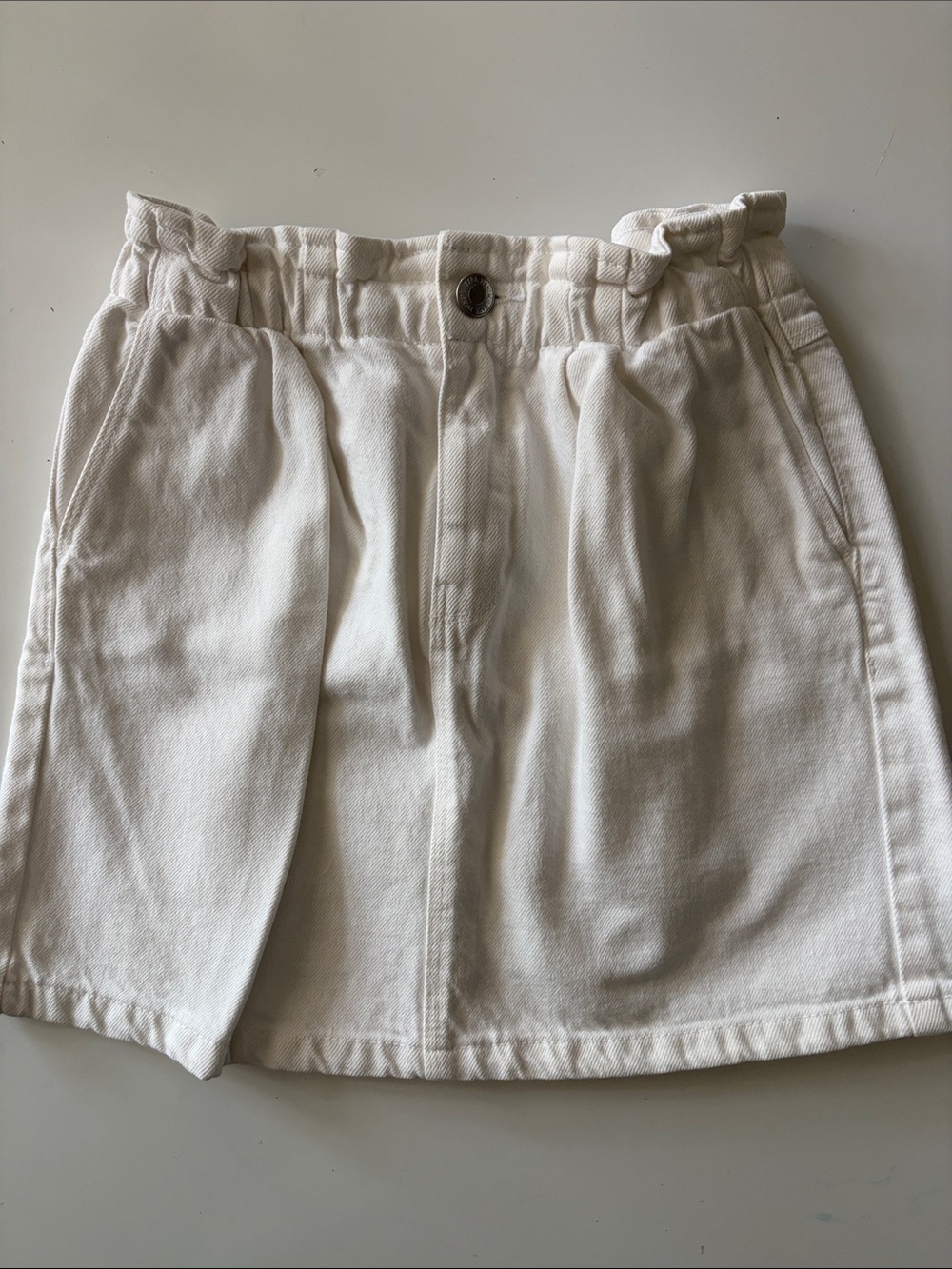 EUC Zara Kids Girls White Denim Skirt 10